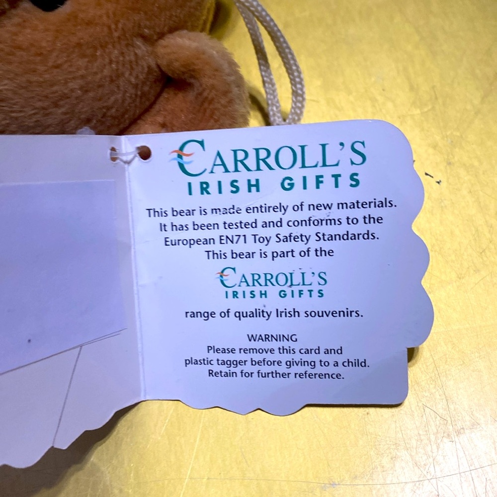 I Love Ireland Teddy Bear Plush Imported Dublin Ireland Carrol’s Irish Gifts 8” - Picture 14 of 15